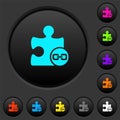 Chain plugin dark push buttons with color icons