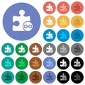 Chain plugin square flat icons round flat multi colored icons