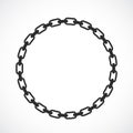 Chain round frame vector illustration Royalty Free Stock Photo