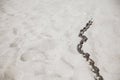 Chain in the sand Royalty Free Stock Photo
