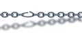 A chain is seen with stretched and broken weak link in this illustration Royalty Free Stock Photo