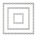 Chain squares isolated on a white background Royalty Free Stock Photo
