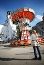 Chain swing ride at a carnival Royalty Free Stock Photo