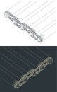 Chain transmission in a roller conveyor