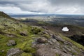 Chain of volcanic craters at Lakagigar, Iceland Royalty Free Stock Photo
