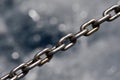 Chain with water drops Royalty Free Stock Photo