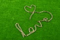 Chain writes love Royalty Free Stock Photo