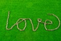 Chain writes love Royalty Free Stock Photo