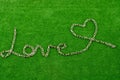 Chain writes love Royalty Free Stock Photo