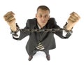 Chained businessman Royalty Free Stock Photo