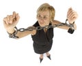 Chained businesswoman