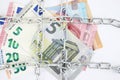 Chained Euro Banknotes Business Idea Royalty Free Stock Photo