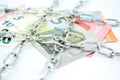 Chained Euro Banknotes Business Idea Royalty Free Stock Photo