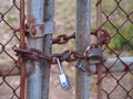 Chained gate with three locks