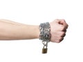 Chained hands Royalty Free Stock Photo