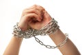 Chained hands Royalty Free Stock Photo