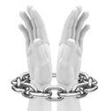 Chained hands Royalty Free Stock Photo