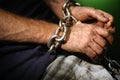 Chained person. Royalty Free Stock Photo