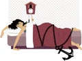 Chained to a bed Royalty Free Stock Photo