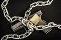 Chained up handgun Royalty Free Stock Photo