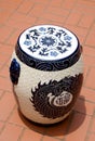 Chainese Ceramic Seat. Royalty Free Stock Photo