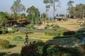 People travel in Chiangmai Royal Agricultural Research Center Khun Wang, Thailand