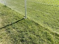 chainlink fence backyard chain yard grass lawn metal fencing steel security