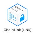 ChainLink LINK. Vector illustration crypto coin Royalty Free Stock Photo