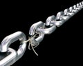 Chains are only as strong as their weakest link. Royalty Free Stock Photo