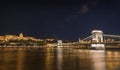 Chains bridge in Budapest Royalty Free Stock Photo