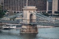 Chains bridge Budapest detail Royalty Free Stock Photo