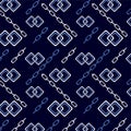 Chains and cubes pattern for fasion print textile drawing fabric design Royalty Free Stock Photo