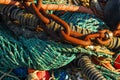 Chains and fish trawl Royalty Free Stock Photo