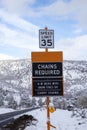 Chains Required northern California Highway