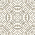 Chains seamless pattern. Ornamental golden chains structured background. Isolated colorful geometric design on white. Repeat