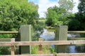 Chains of a Sluice Gate on the river Eden in Kent Royalty Free Stock Photo