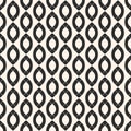 Chains vector seamless pattern. Geometric texture with smooth wavy shapes, ovals, ropes. Royalty Free Stock Photo