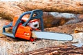 Chainsaw closeup Royalty Free Stock Photo