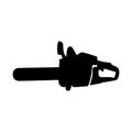 Chainsaw icon on white background. Royalty Free Stock Photo