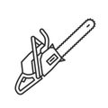 Chainsaw linear icon Royalty Free Stock Photo