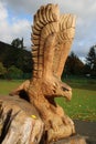 Chainsaw sculpture of eagle, Fitz Park, Keswick