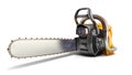 Chainsaw on white background 3d illustration