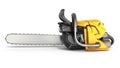 Chainsaw on white background 3d illustration no shadow