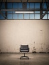 Chair at an abandoned factory. 3d rendering