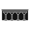 Chair bar icon simple vector. Cafe pub Royalty Free Stock Photo