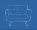 Chair blueprint illustration