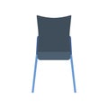 Chair cafe vector icon furniture design interior. Person flat sitting front view bistro. Cartoon cafeteria element room