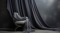 chair dark grey fabric Royalty Free Stock Photo