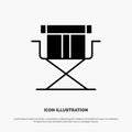 Chair, Director, Directors, Foldable solid Glyph Icon vector