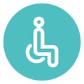 Chair, disable Bold Vector Icon which can be easily edited or modified